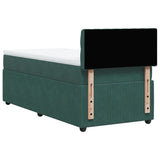 Slatted bed base with mattress Dark green 90x200 cm