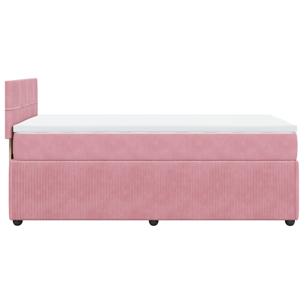 Sommier à lattes de lit avec matelas Rose 90x200 cm Velours