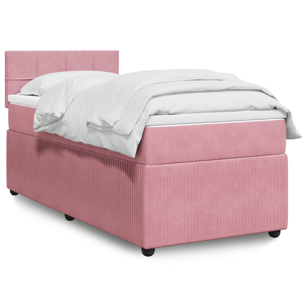 Sommier à lattes de lit avec matelas Rose 90x200 cm Velours