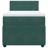 Slatted bed base with mattress Dark green 100x200 cm