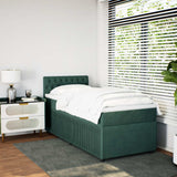 Slatted bed base with mattress Dark green 100x200 cm