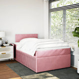 Slatted bed base with mattress Rose 120x200 cm Velvet