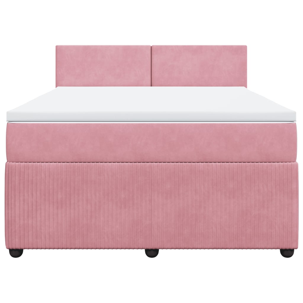 Slatted bed base with mattress Rose 140x190 cm Velvet