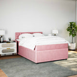 Slatted bed base with mattress Rose 140x190 cm Velvet