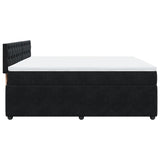 Slatted bed base with mattress Black 180x200 cm Velvet