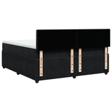 Slatted bed base with mattress Black 180x200 cm Velvet