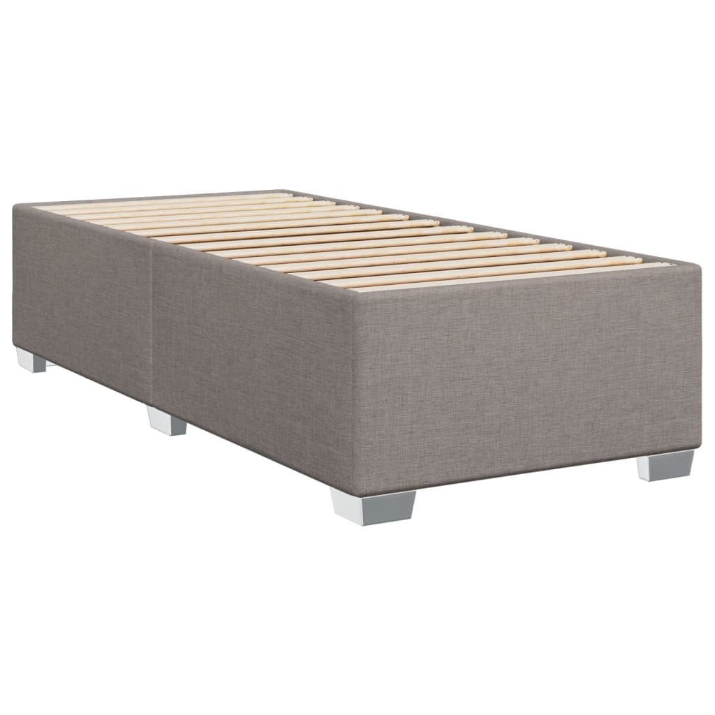 Slatted bed base with mattress Taupe 80x200 cm Fabric