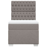 Slatted bed base with mattress Taupe 90x190 cm Fabric