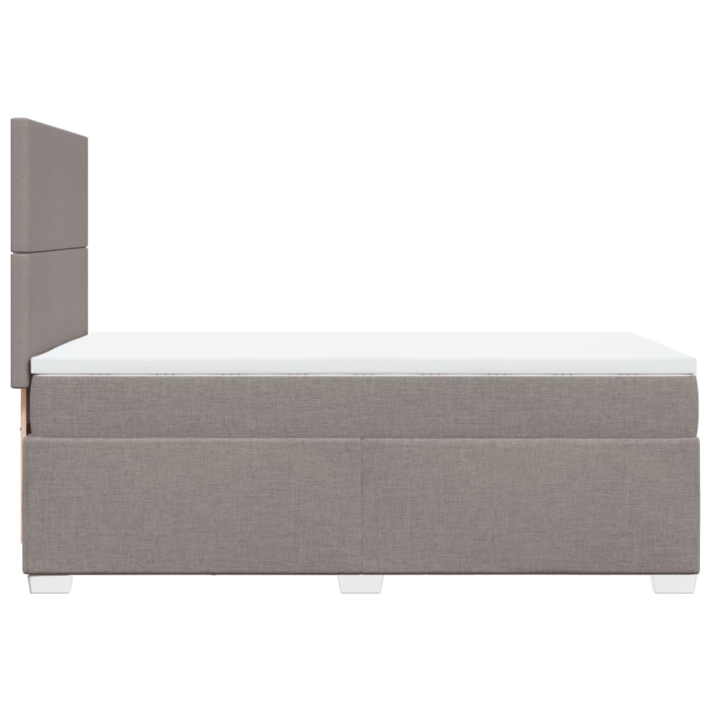 Sommier à lattes de lit avec matelas Taupe 90x200 cm Tissu