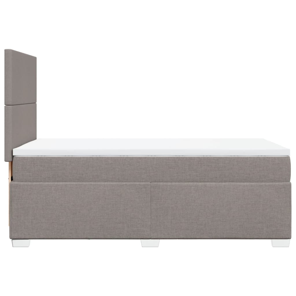 Sommier à lattes de lit avec matelas Taupe 100x200 cm Tissu