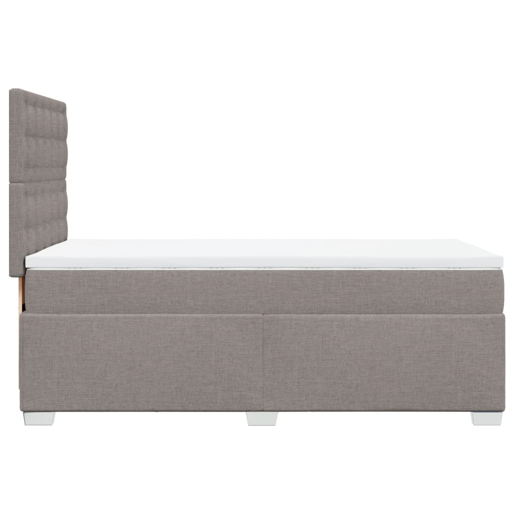 Sommier à lattes de lit avec matelas Taupe 100x200 cm Tissu