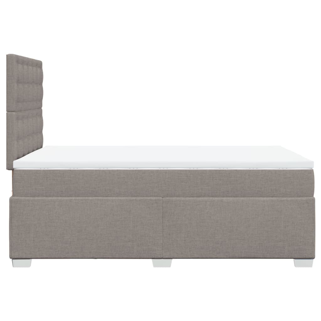 Sommier à lattes de lit avec matelas taupe 120x190 cm tissu