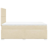 Bed slatted base with mattress Cream 120x200 cm Fabric