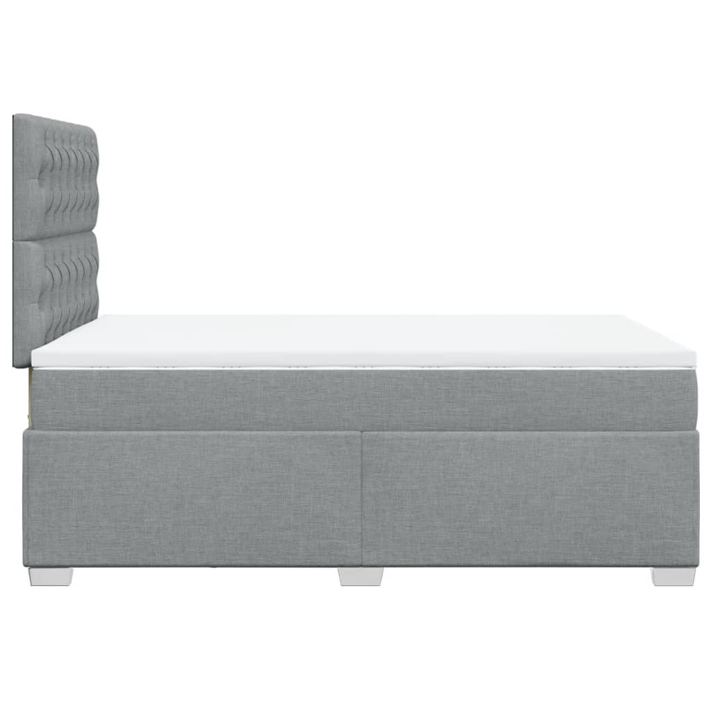 Sommier à lattes de lit avec matelas Gris clair 120x200cm Tissu