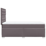 Bed slatted base with mattress Grey 80x200 cm Faux leather