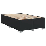 Bed slatted base mattress Black 120x200 cm Faux leather