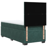 Slatted bed base with mattress Dark green 90x190 cm