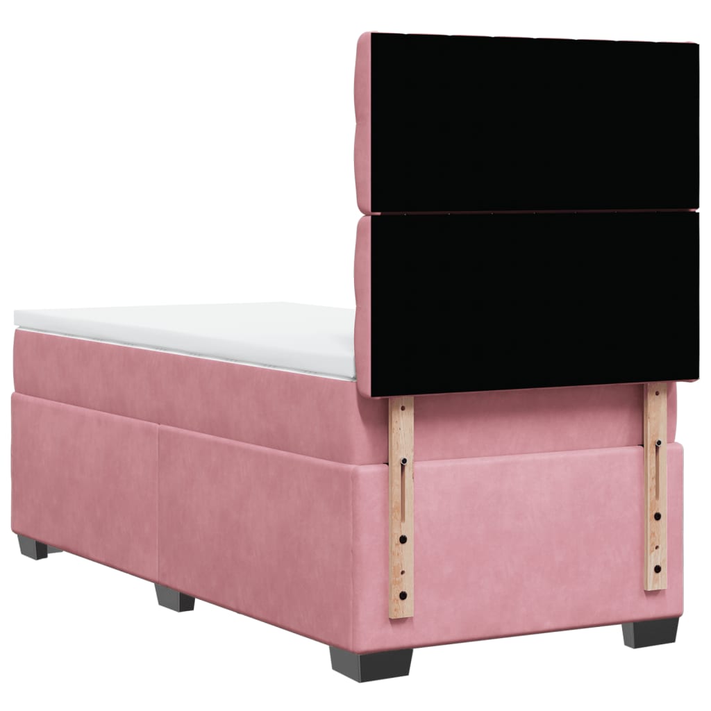 Sommier à lattes de lit avec matelas Rose 90x190 cm Velours