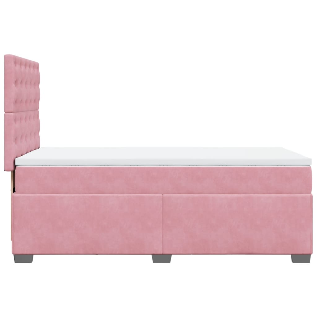 Sommier à lattes de lit avec matelas Rose 90x190 cm Velours