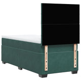 Slatted bed base with mattress Dark green 100x200 cm