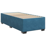 Slatted bed base with blue mattress 100x200 cm