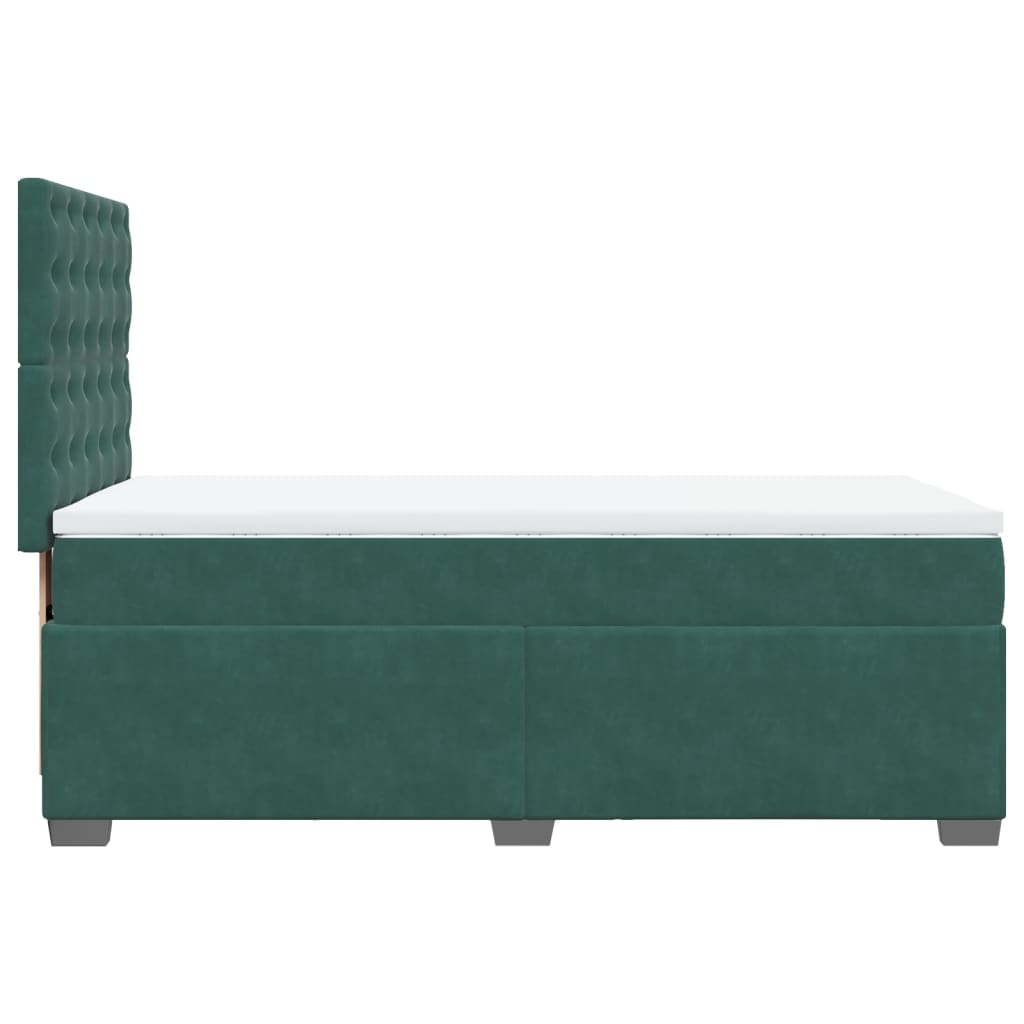 Slatted bed base with mattress Dark green 100x200 cm