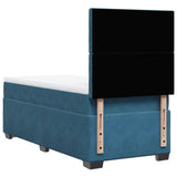 Slatted bed base with blue mattress 100x200 cm