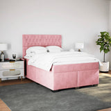 Slatted bed base with mattress Rose 140x190 cm Velvet