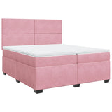 Sommier à lattes de lit avec matelas Rose 200x200 cm Velours