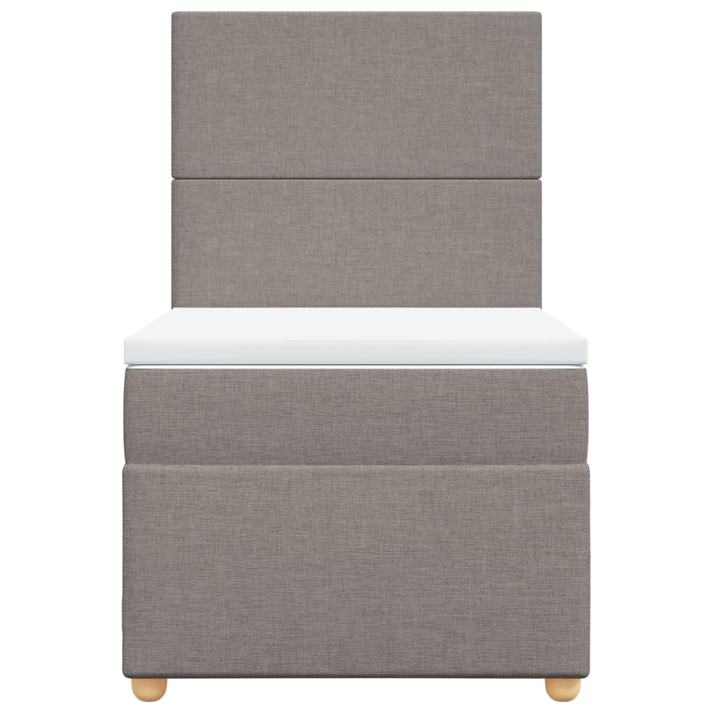 Sommier à lattes de lit avec matelas Taupe 90x190 cm Tissu