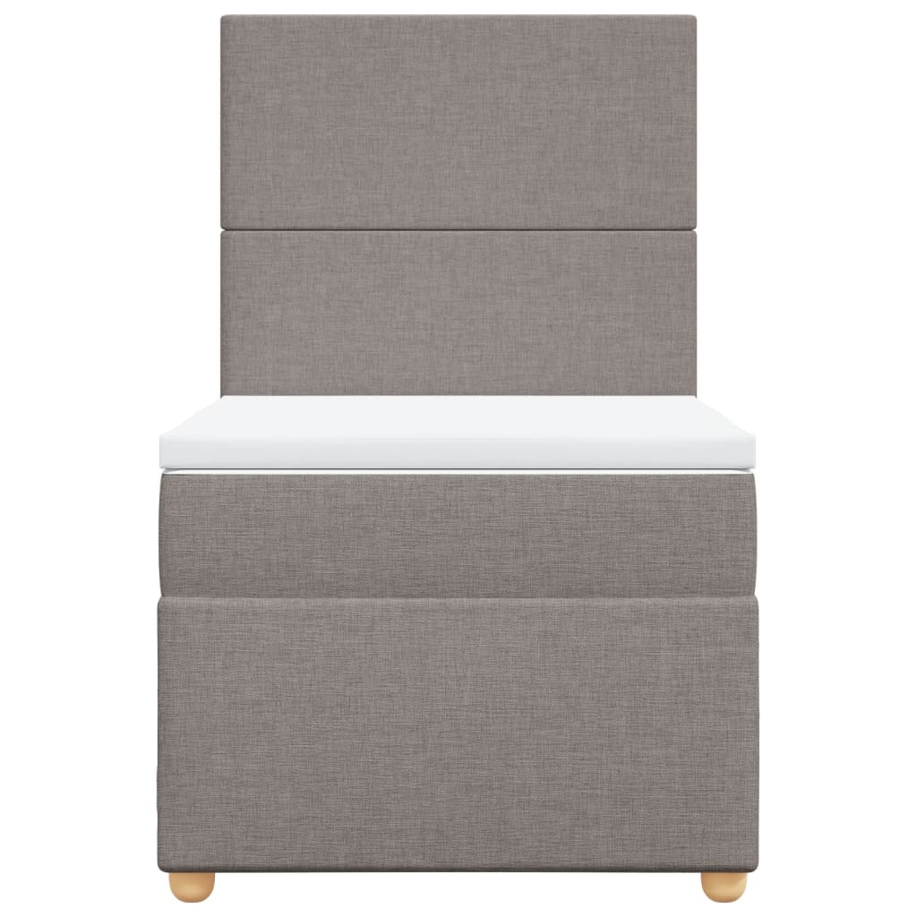 Sommier à lattes de lit avec matelas Taupe 90x200 cm Tissu