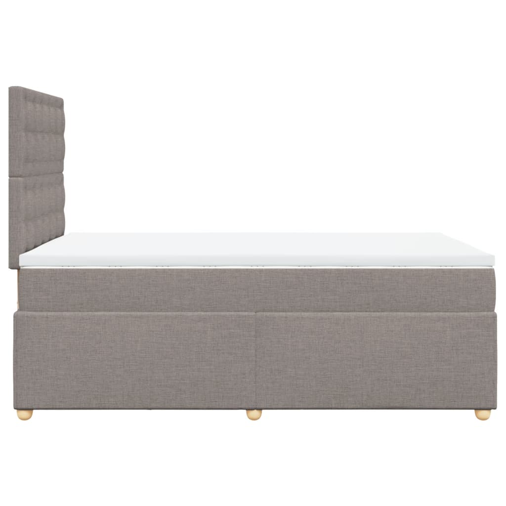 Sommier à lattes de lit avec matelas taupe 120x190 cm tissu