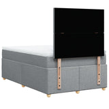 Sommier à lattes de lit avec matelas Gris clair 120x200cm Tissu