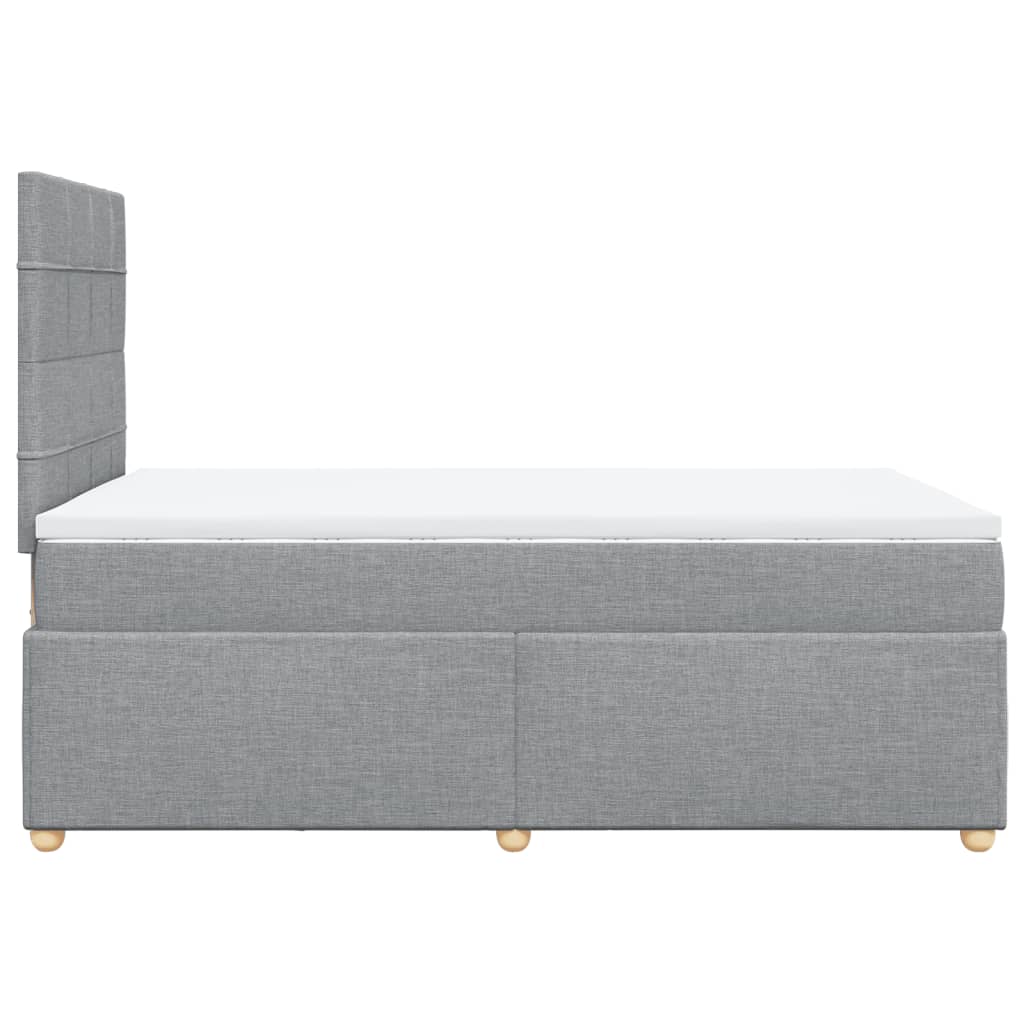 Sommier à lattes de lit avec matelas Gris clair 120x200cm Tissu