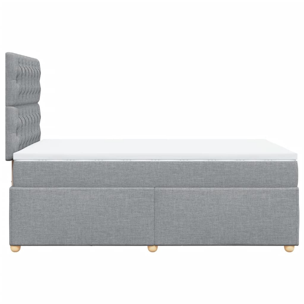 Sommier à lattes de lit avec matelas Gris clair 120x200cm Tissu