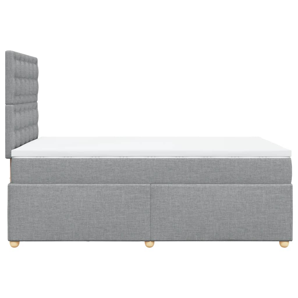 Sommier à lattes de lit avec matelas Gris clair 120x200cm Tissu