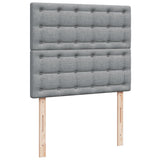 Sommier à lattes de lit avec matelas Gris clair 120x200cm Tissu