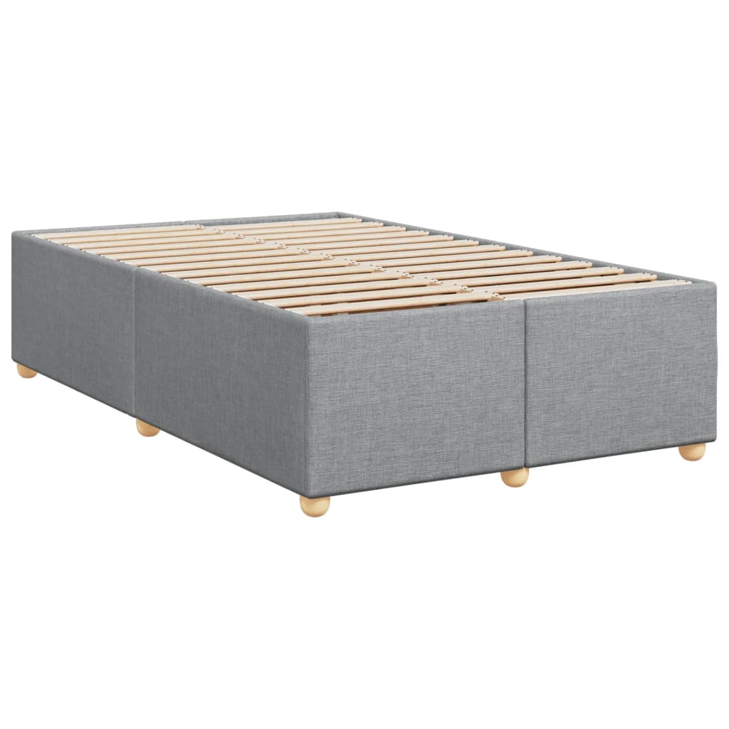 Sommier à lattes de lit avec matelas Gris clair 120x200cm Tissu