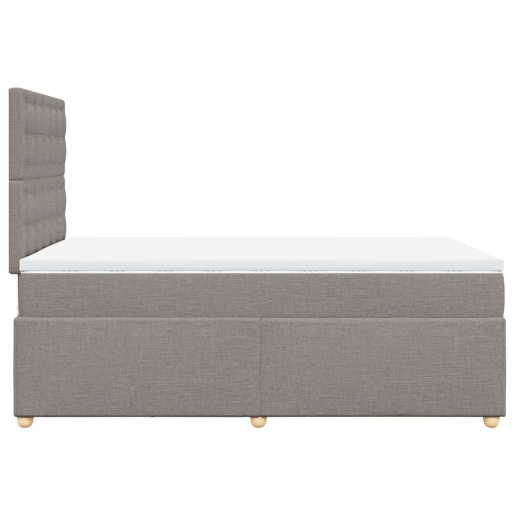 Sommier à lattes de lit avec matelas Taupe 120x200 cm Tissu