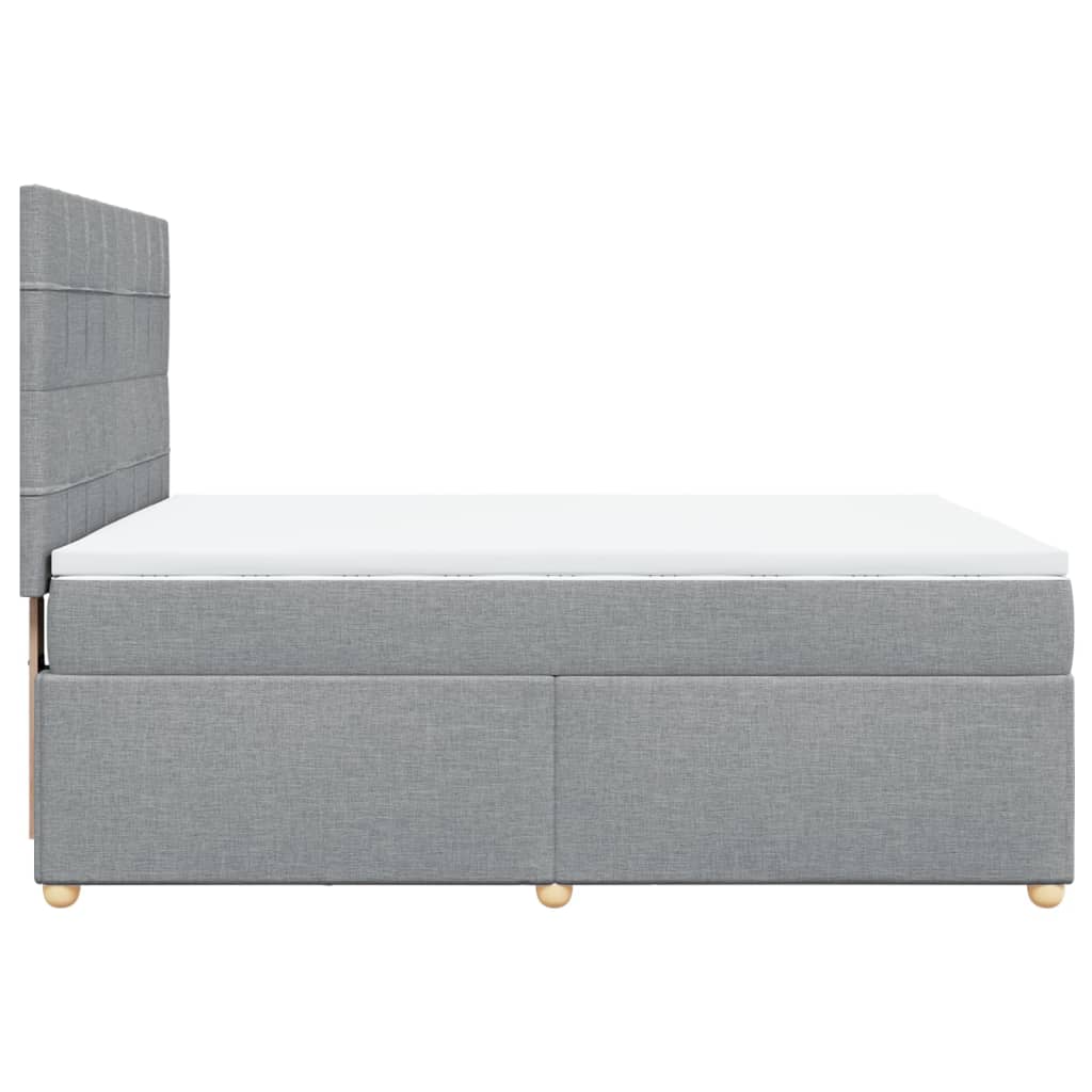 Sommier à lattes de lit avec matelas Gris clair 140x190cm Tissu