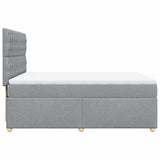 Sommier à lattes de lit avec matelas Gris clair 140x190cm Tissu