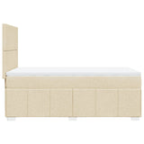 Sommier à lattes de lit avec matelas Crème 80x200 cm Tissu