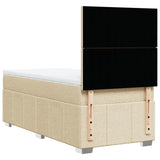 Sommier à lattes de lit avec matelas Crème 80x200 cm Tissu