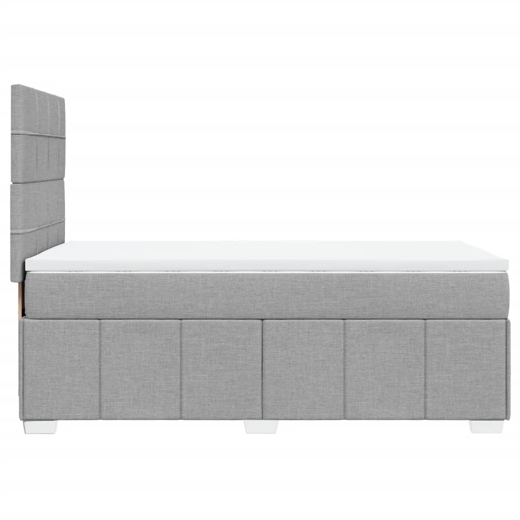 Sommier à lattes de lit avec matelas gris clair 80x200 cm tissu