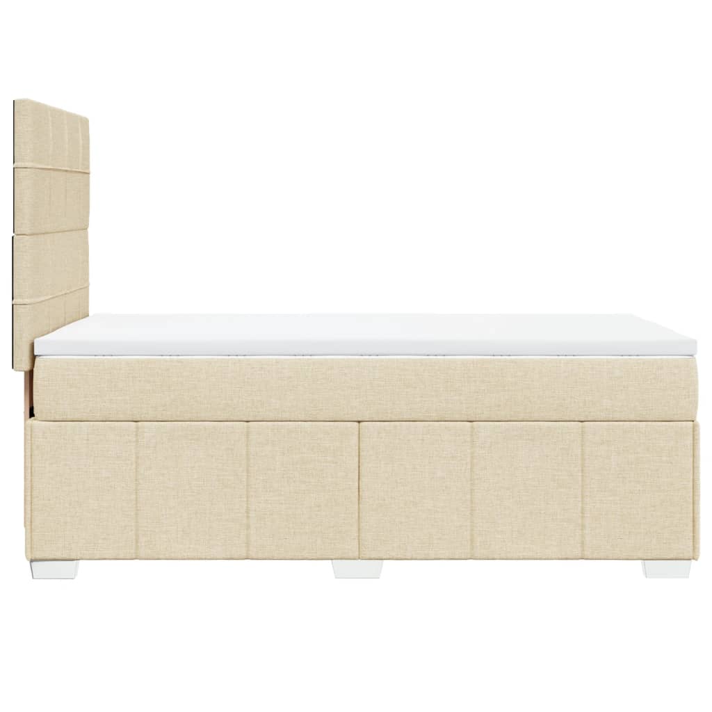 Sommier à lattes de lit avec matelas Crème 80x200 cm Tissu