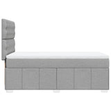 Sommier à lattes de lit avec matelas gris clair 80x200 cm tissu