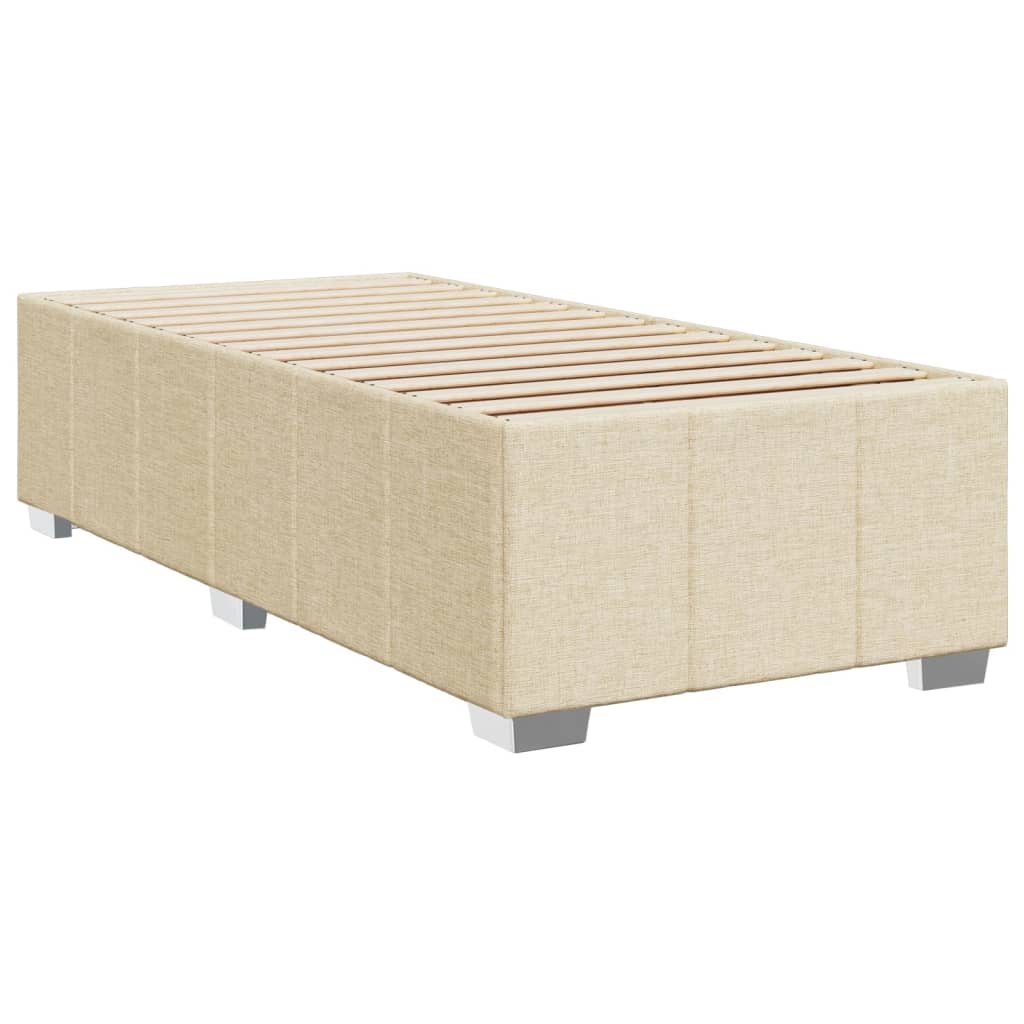 Sommier à lattes de lit avec matelas Crème 80x200 cm Tissu