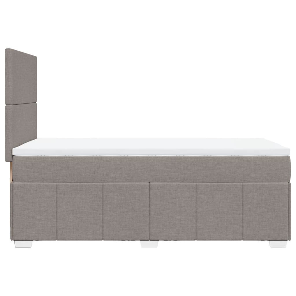 Sommier à lattes de lit avec matelas Taupe 90x190 cm Tissu