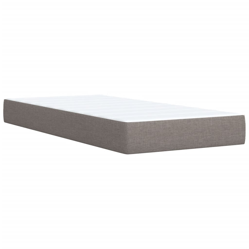 Sommier à lattes de lit avec matelas Taupe 90x190 cm Tissu