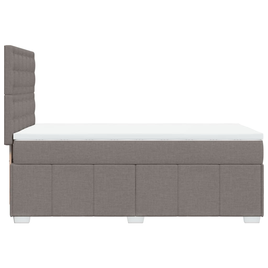 Sommier à lattes de lit avec matelas Taupe 90x190 cm Tissu